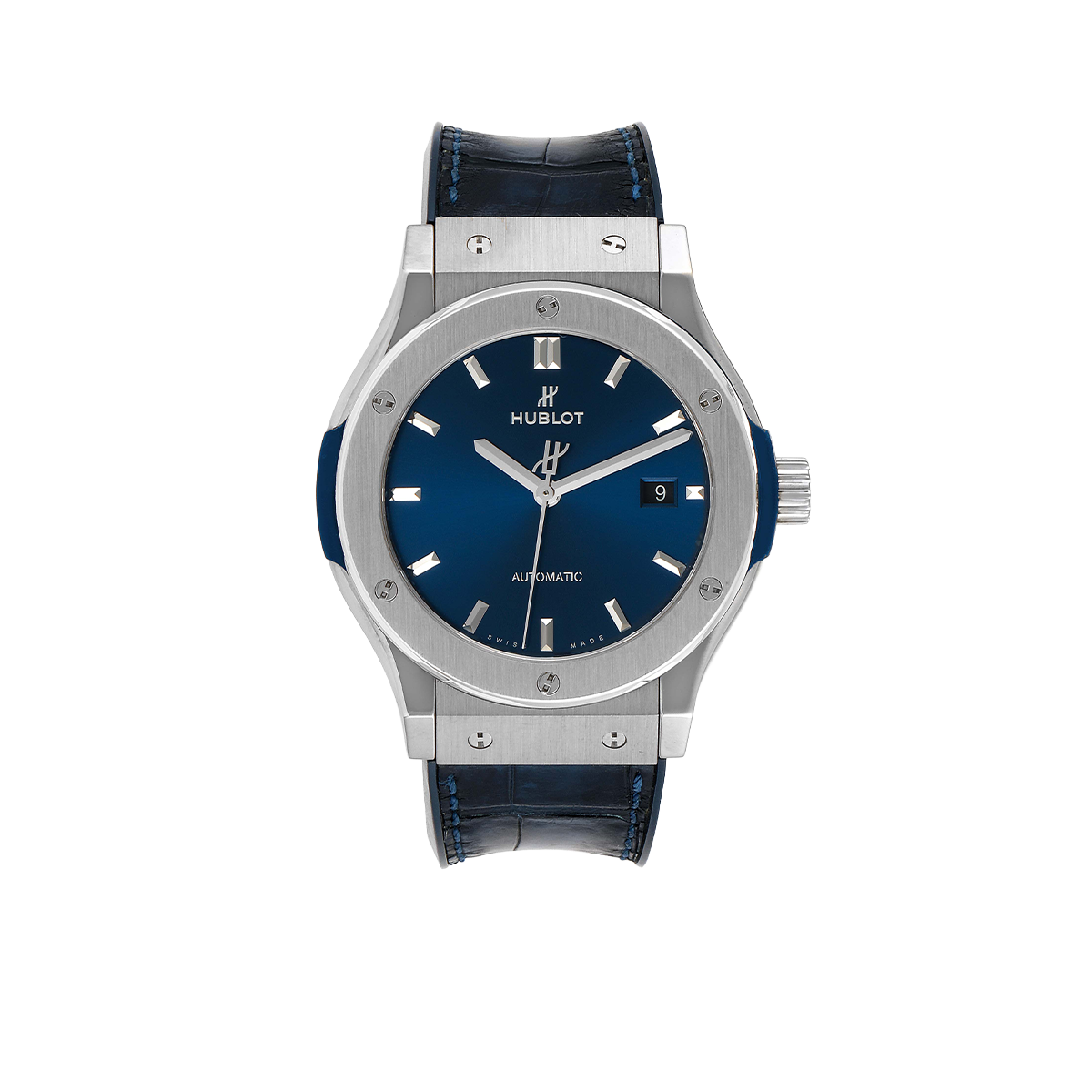 Hublot Classic Fusion Titanium 42mm Blue Dial Mens Watch 542.NX.7170.LR