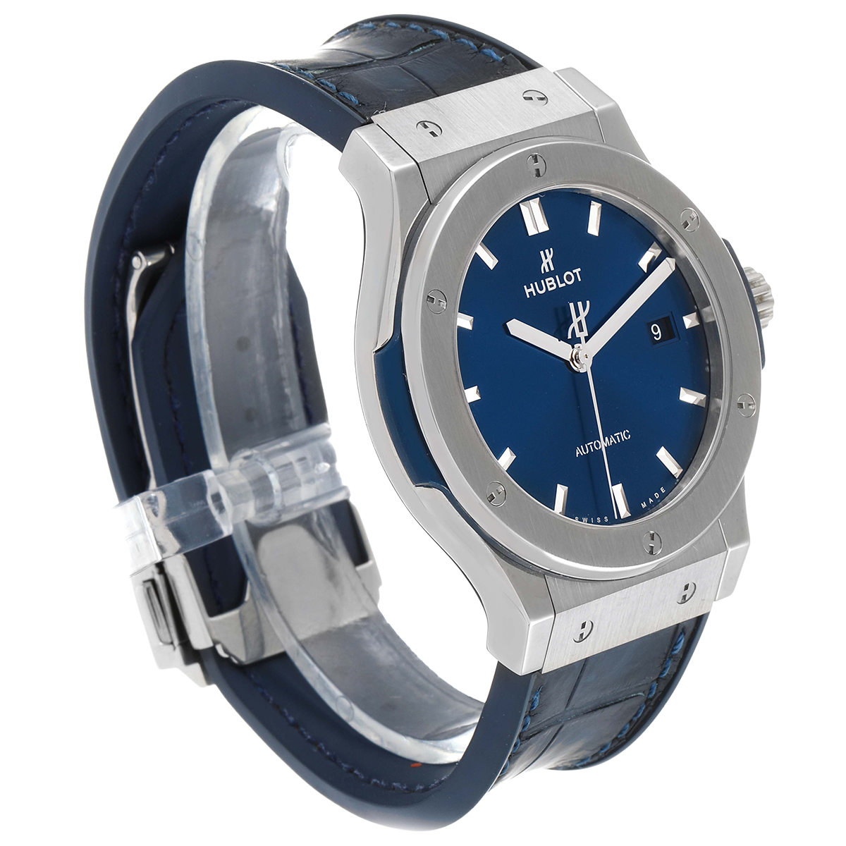 Hublot Classic Fusion Titanium 42mm Blue Dial Mens Watch 542.NX.7170.LR - Image 4