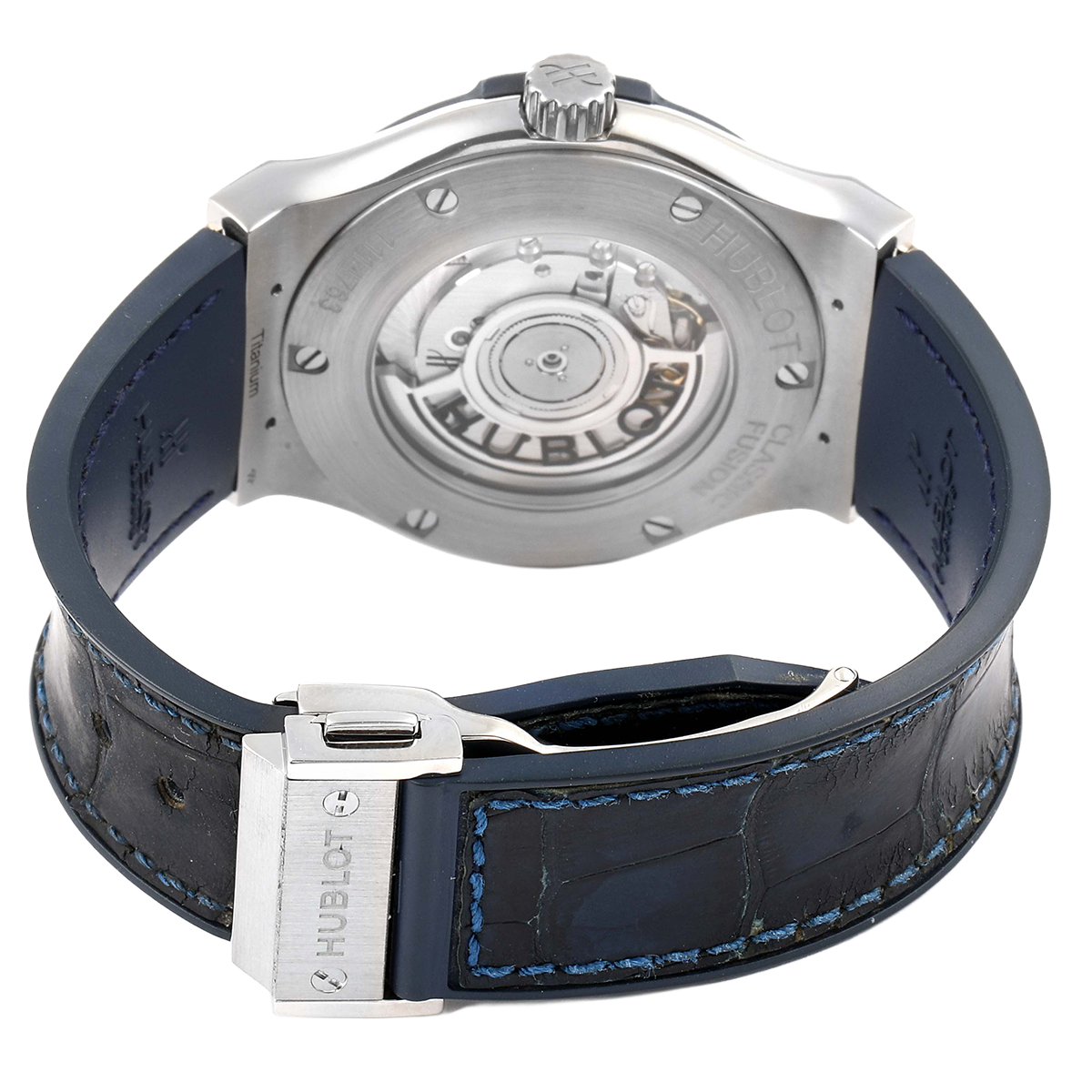 Hublot Classic Fusion Titanium 42mm Blue Dial Mens Watch 542.NX.7170.LR - Image 6