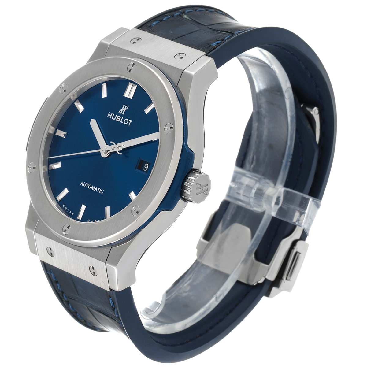 Hublot Classic Fusion Titanium 42mm Blue Dial Mens Watch 542.NX.7170.LR - Image 5
