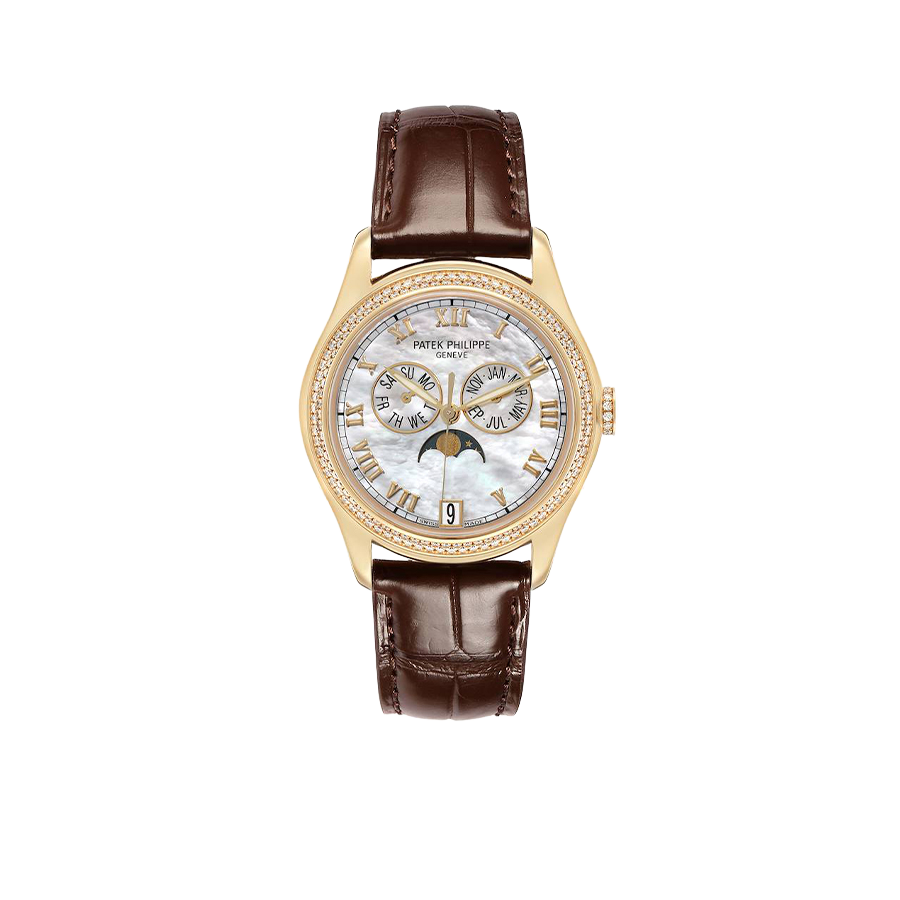 Patek Philippe Annual Calendar Yellow Gold MOP Diamond Watch 4936J