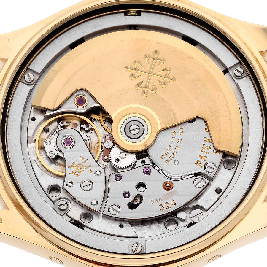 Patek Philippe Annual Calendar Yellow Gold MOP Diamond Watch 4936J - Image 6