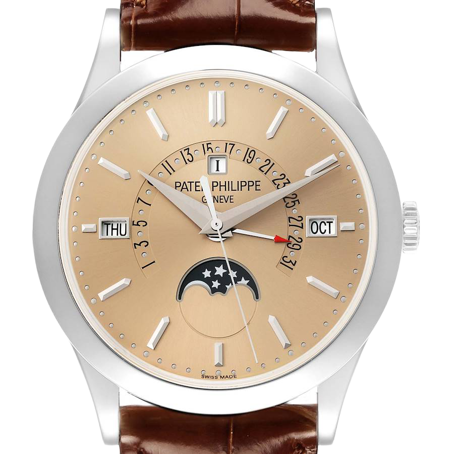 Patek Philippe Complications Perpetual Calendar Platinum Mens Watch 5496P - Image 2